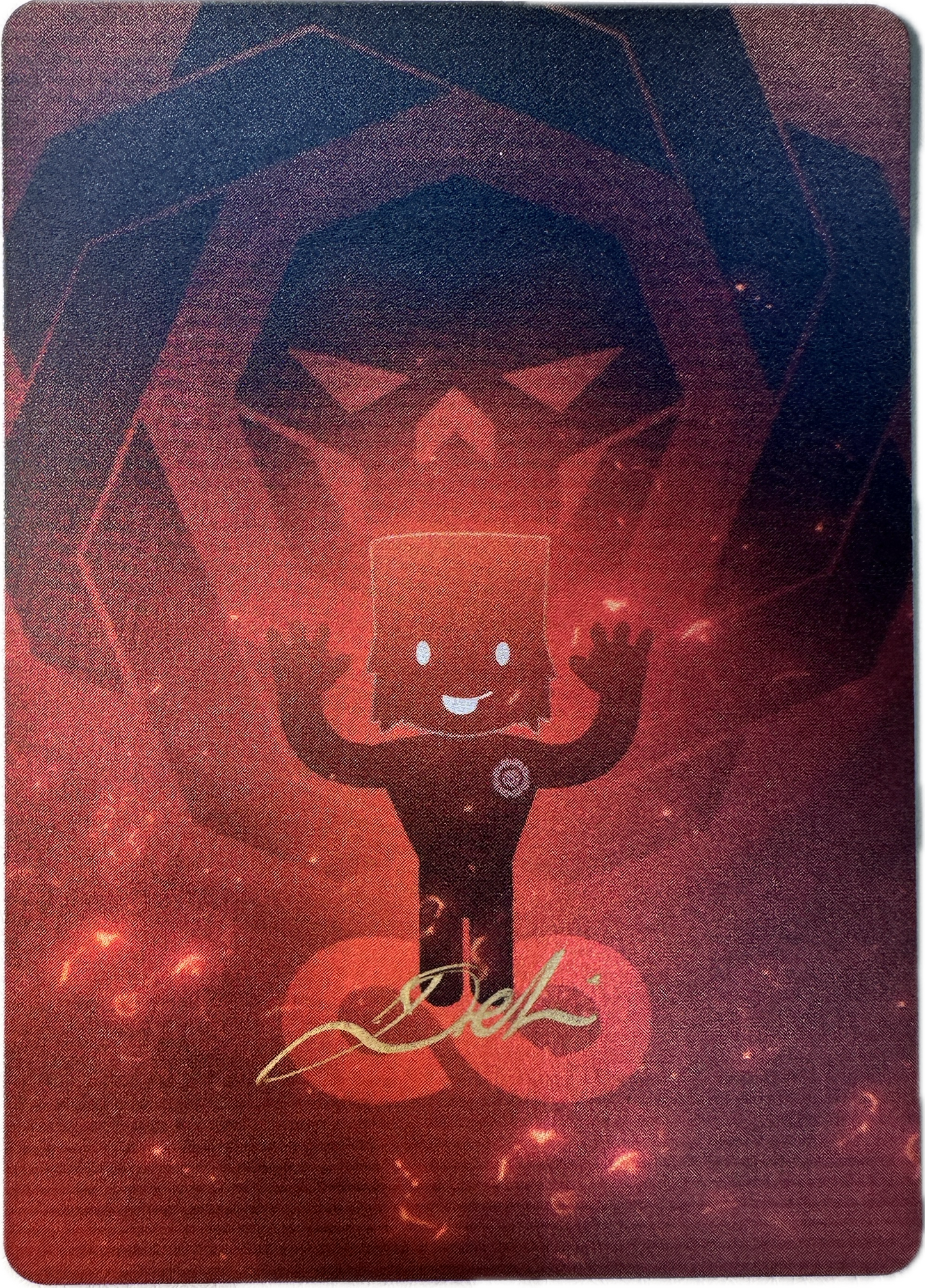 Full Art Vault Pack rare collectible card featuring Infinite Elimination design with dark red and black tones and gold signature