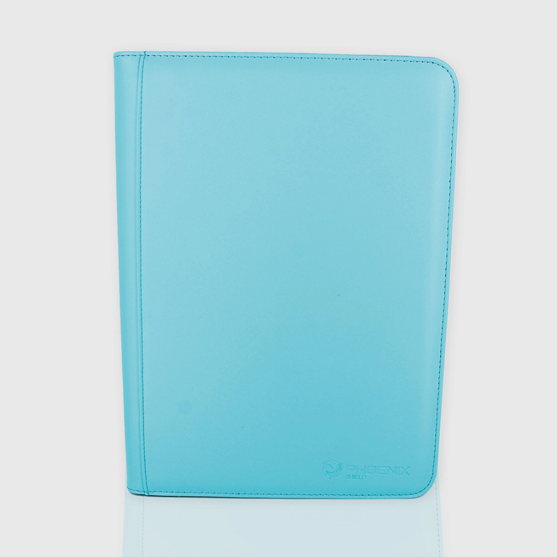PHOENIX SHIELD Classeur Deluxe Zip 360 cartes (3x3)Bleu Turquoise
