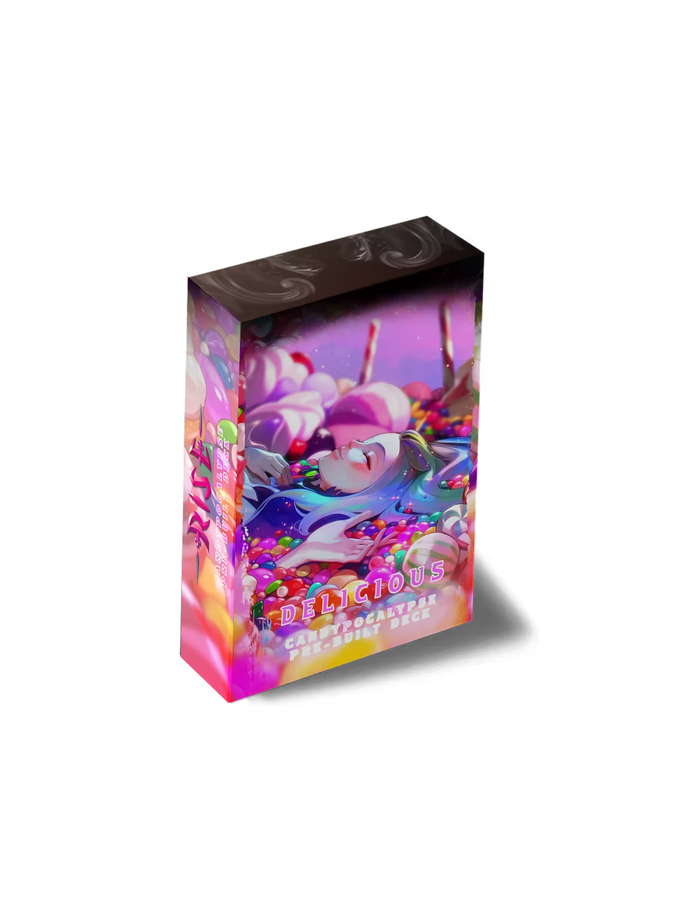 Rise TCG Candypocalypse Coma Sucré preconstructed deck with vibrant candy-themed artwork and strategic gameplay elements