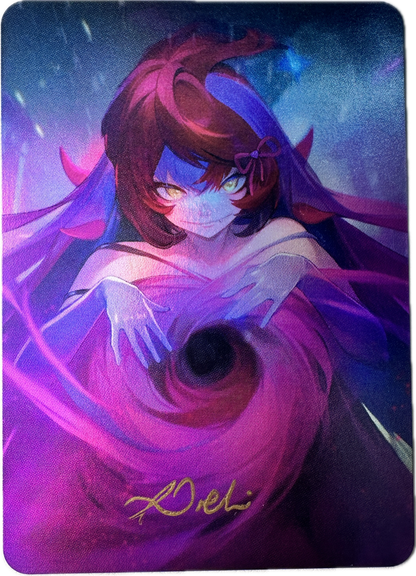 Full Art collectible card from Vault Pack featuring Inner Void character with vivid purple and pink hues