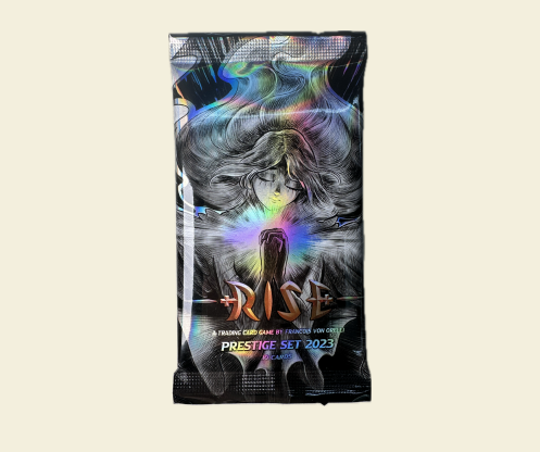 Rise TCG Booster Prestige 2023 pack with exclusive Pristine Level Up illustration and holographic design