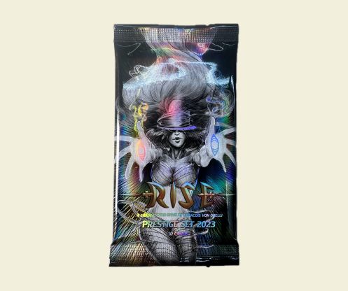 Rise TCG Booster Prestige 2023 pack with exclusive fantasy illustration and holographic design