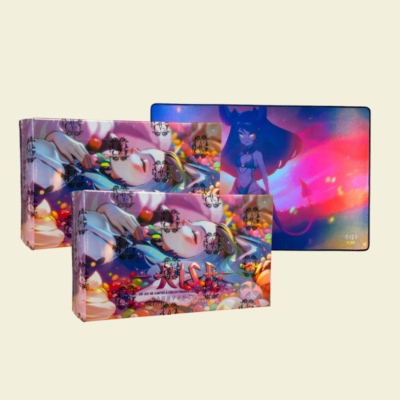 Rise TCG Candypocalypse - 2 Display Standard - FR + Tapis Yris Harnya