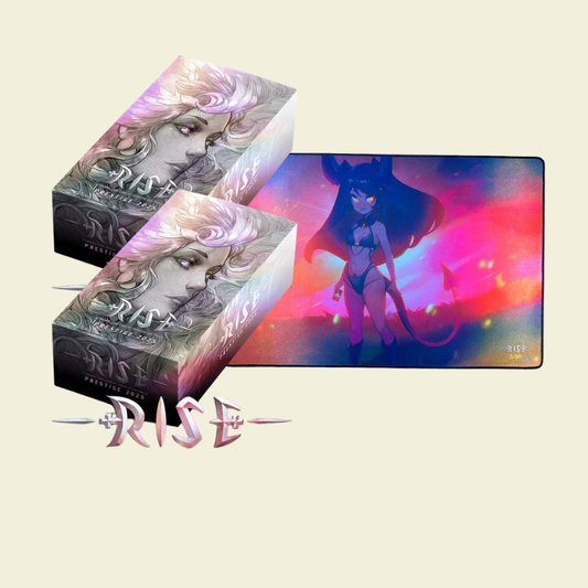 Rise TCG - 2 Display Prestige 2025 +  1 Tapis Harnya Offerts  Francais !