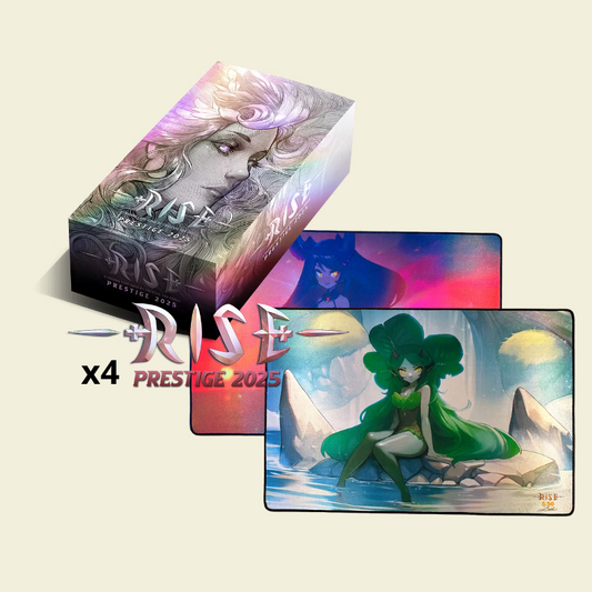 Rise TCG - 4 Display Prestige 2025 - ( 2 Tapis Offerts )  Francais !