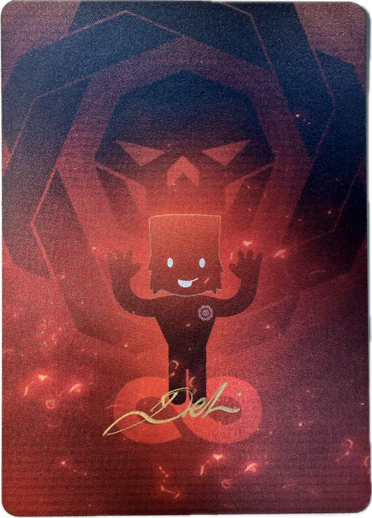 Full Art Vault Pack rare collectible card featuring Infinite Elimination design with dark red and black tones and gold signature