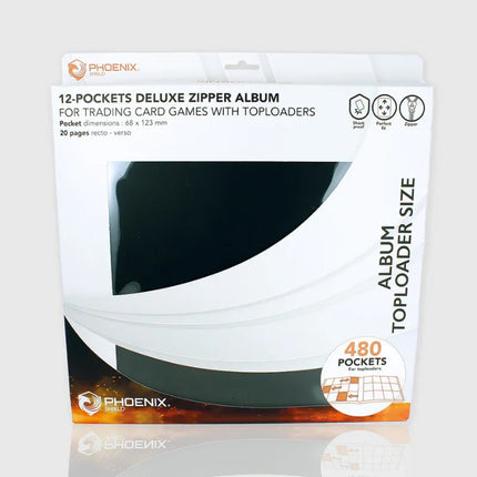 PHOENIX SHIELD Classeur Premium Toploader 480 cartes (4x4) - DavidK Store