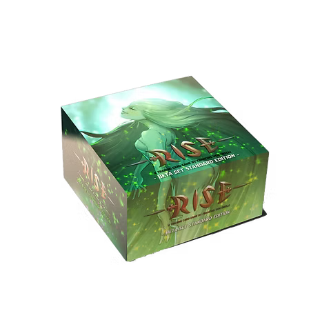 Rise TCG Beta Set Standard Edition sealed booster display box with fantasy artwork