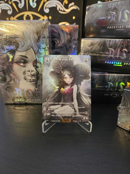 Cartes Rise TCG Display Prestige 2025 avec booster, carte promo 