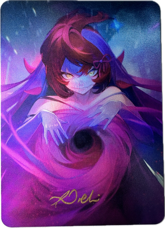 Full Art collectible card from Vault Pack featuring Inner Void character with vivid purple and pink hues