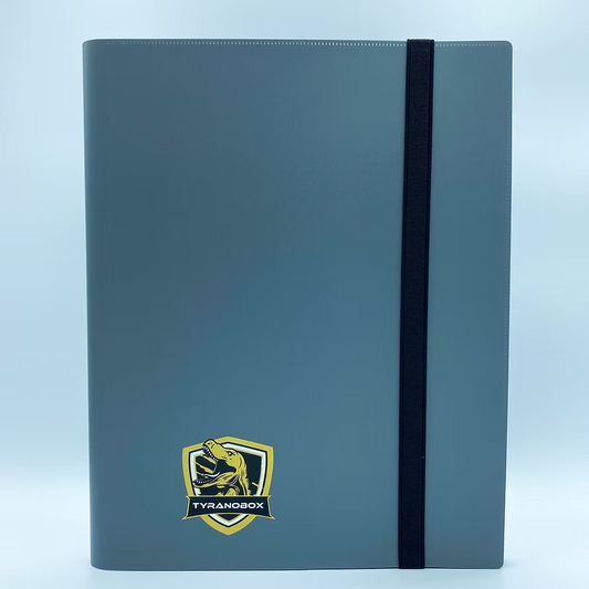 Gray Tyranobox Binder souple for 360 cards with elastic closure and black interior